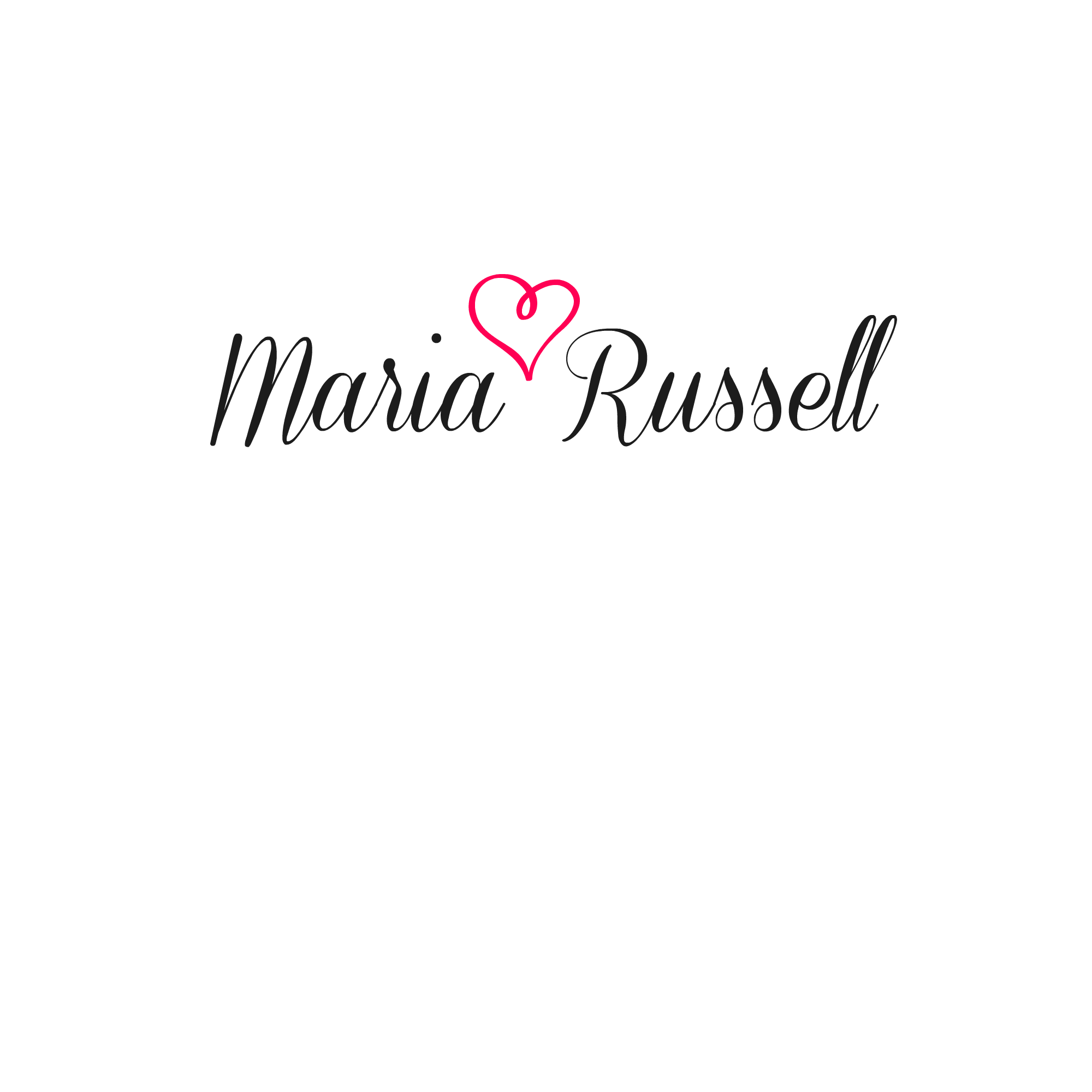 maria russell signature logo